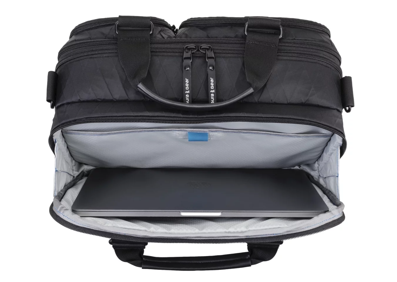 The side sleeve provides easy access to laptops and tablets