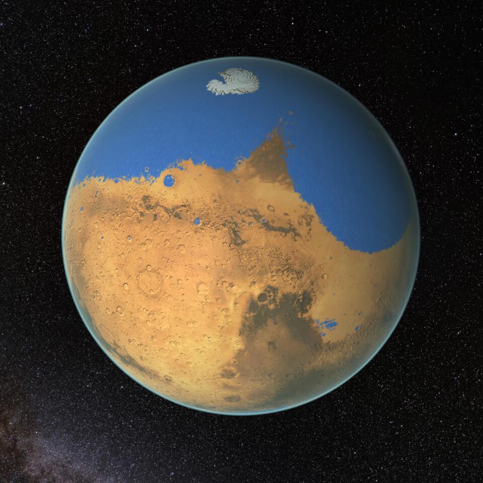 Ancient Mars may have had an ocean covering 20 percent of its surface (Image: NASA's Goddard Space Flight Center)