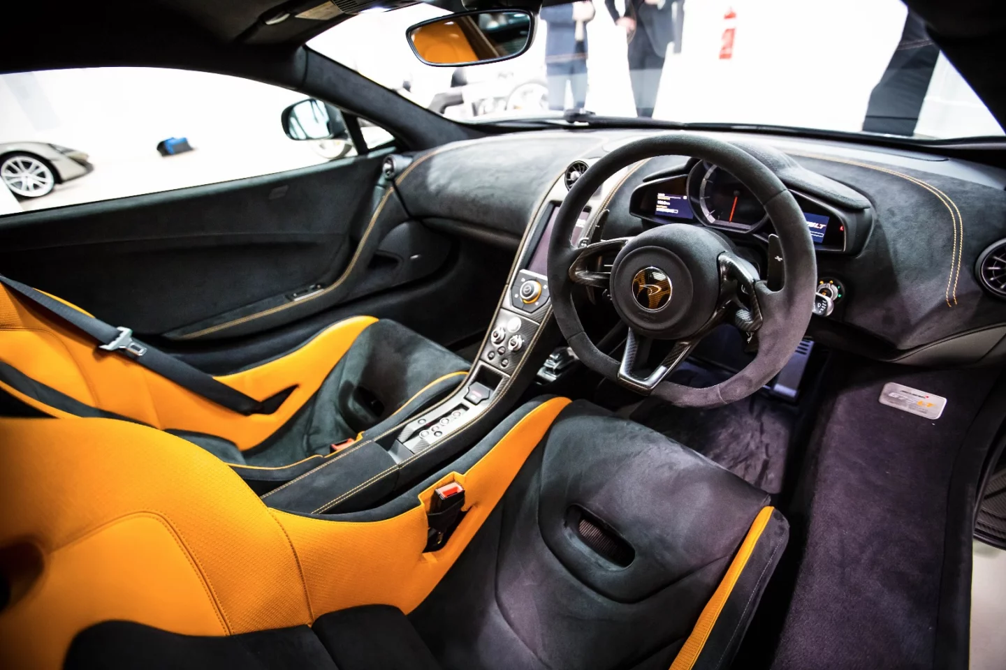 The bucket seats hold you tight, perfect for flat out trackday work