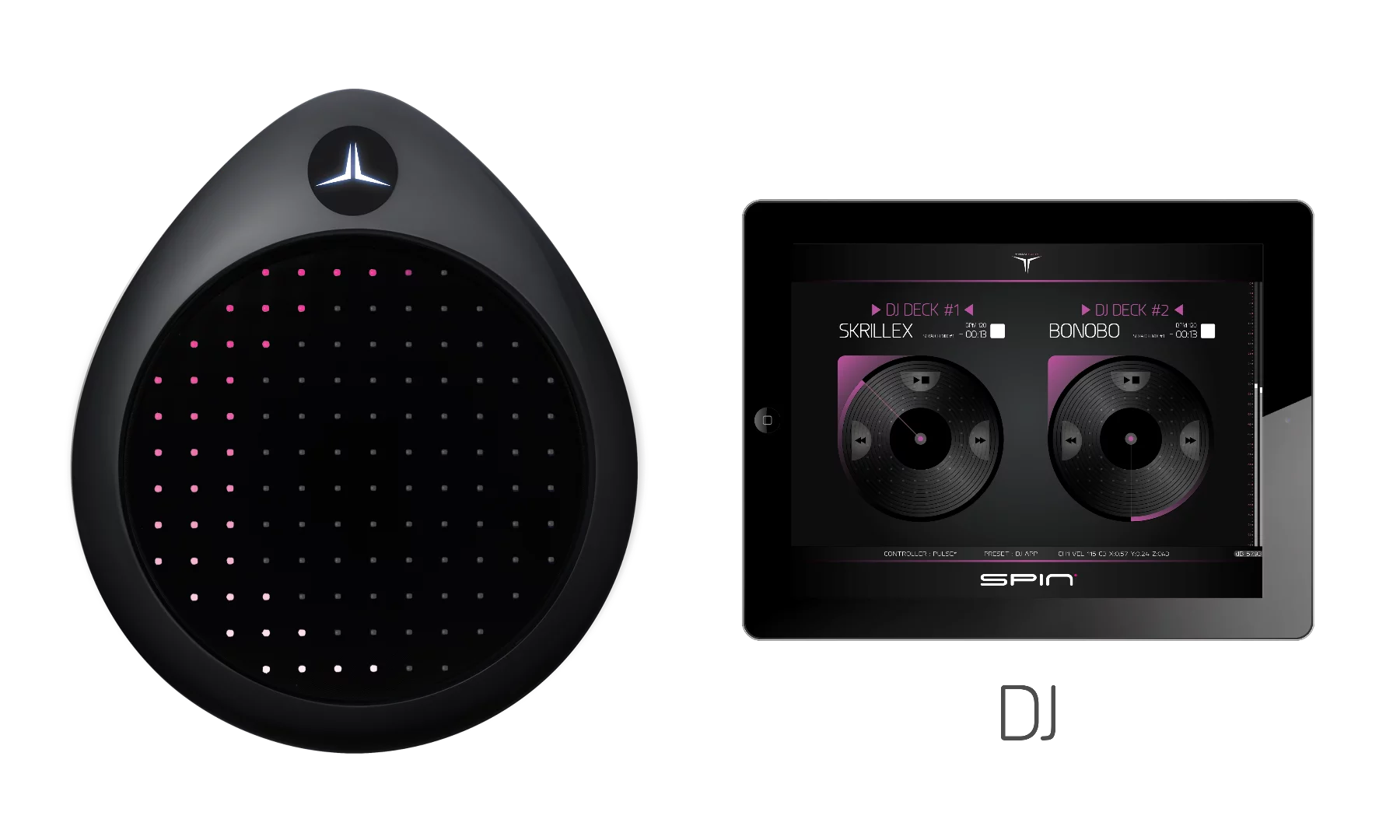 There's a Titan Reality app which allows the Pulse controller to be used to scratch and spin virtual vinyl