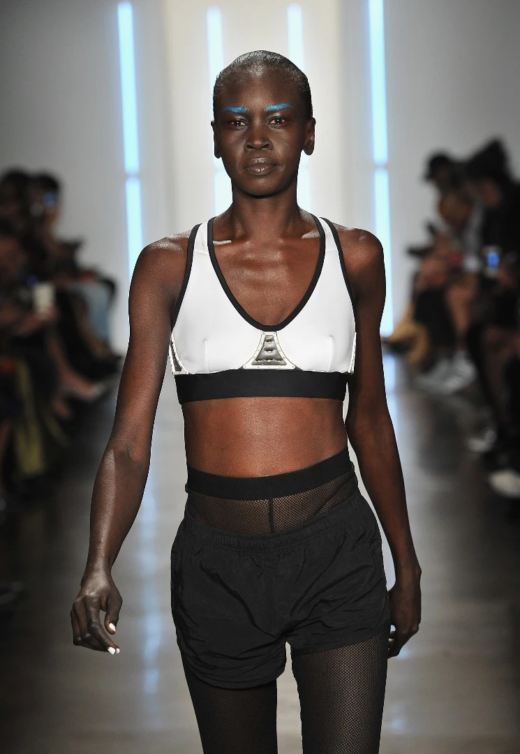 The Chromat Aeros Sports Bra at Chromat's Spring/Summer 2016 runway show at MADE Fashion Week