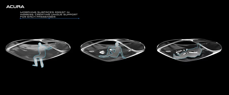 The Acura concept's morphing surfaces