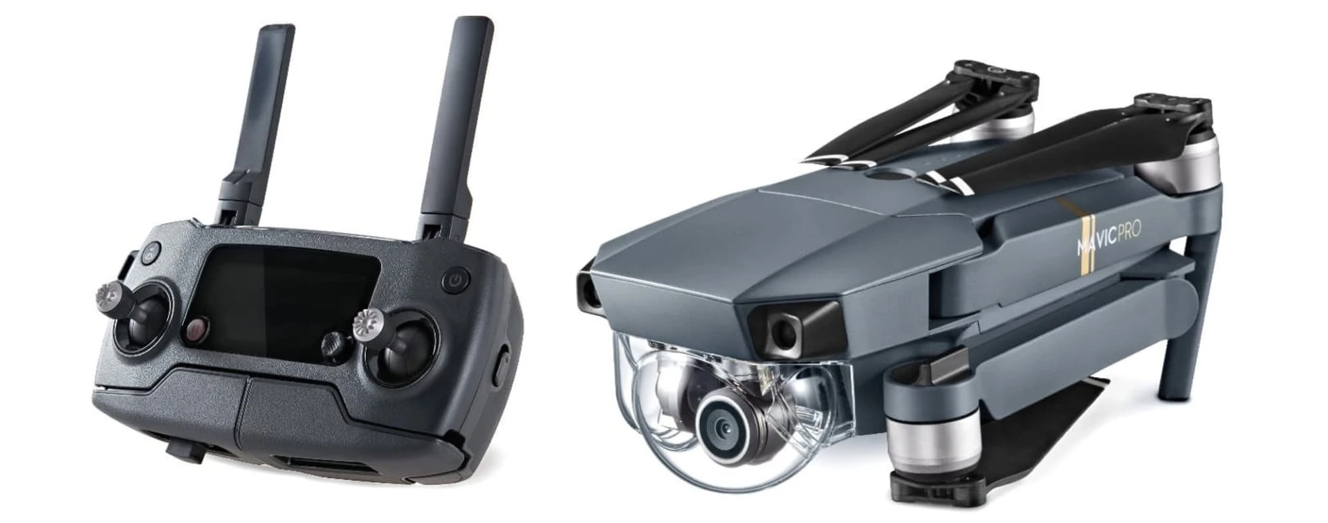 The Mavic Pro's camera can be flipped 90 degrees to take portrait shots
