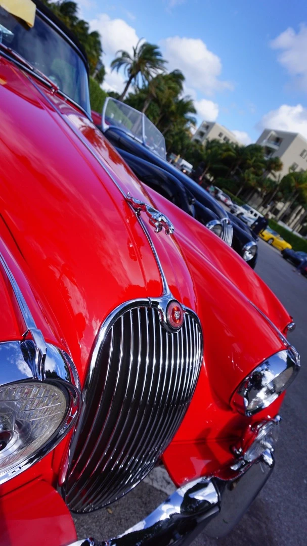 Cavallino Classic, where non-Ferrari cars like these (that's a lovely old vintage Jaguar) are relegated to the side parking lot!