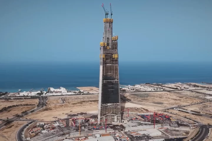 Saudi Arabia's JEC Tower will eventually exceed a height of 1 km (0.62 miles)