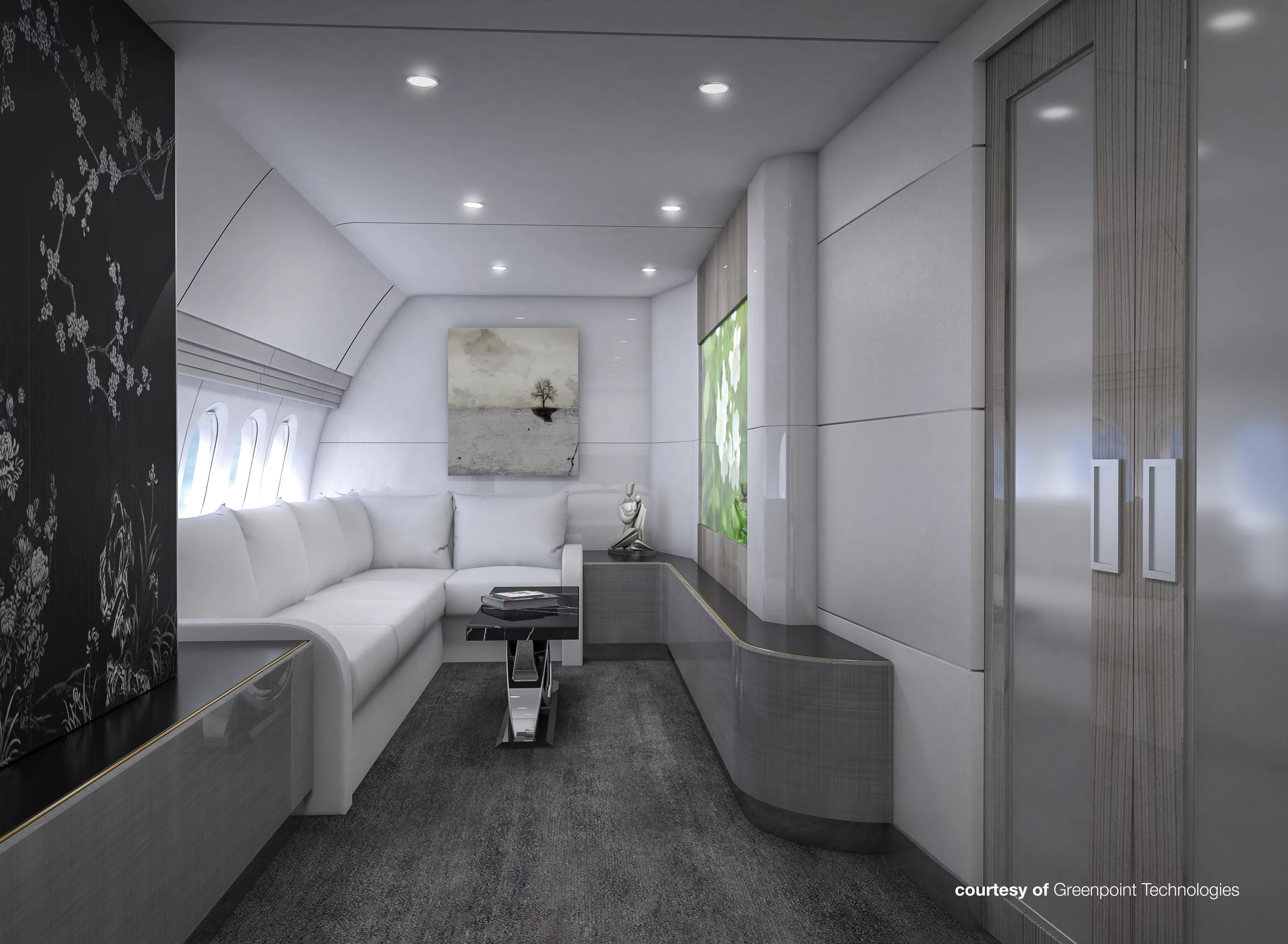 A guest room concept for the BBJ 777X by Greenpoint Technologies