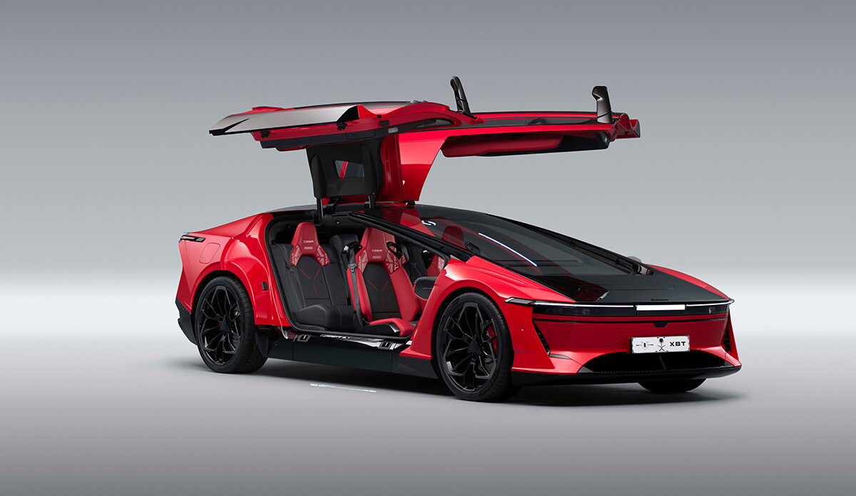 Wedged glass & huge wings: Saudi Arabia's 1st EV brand makes a stir