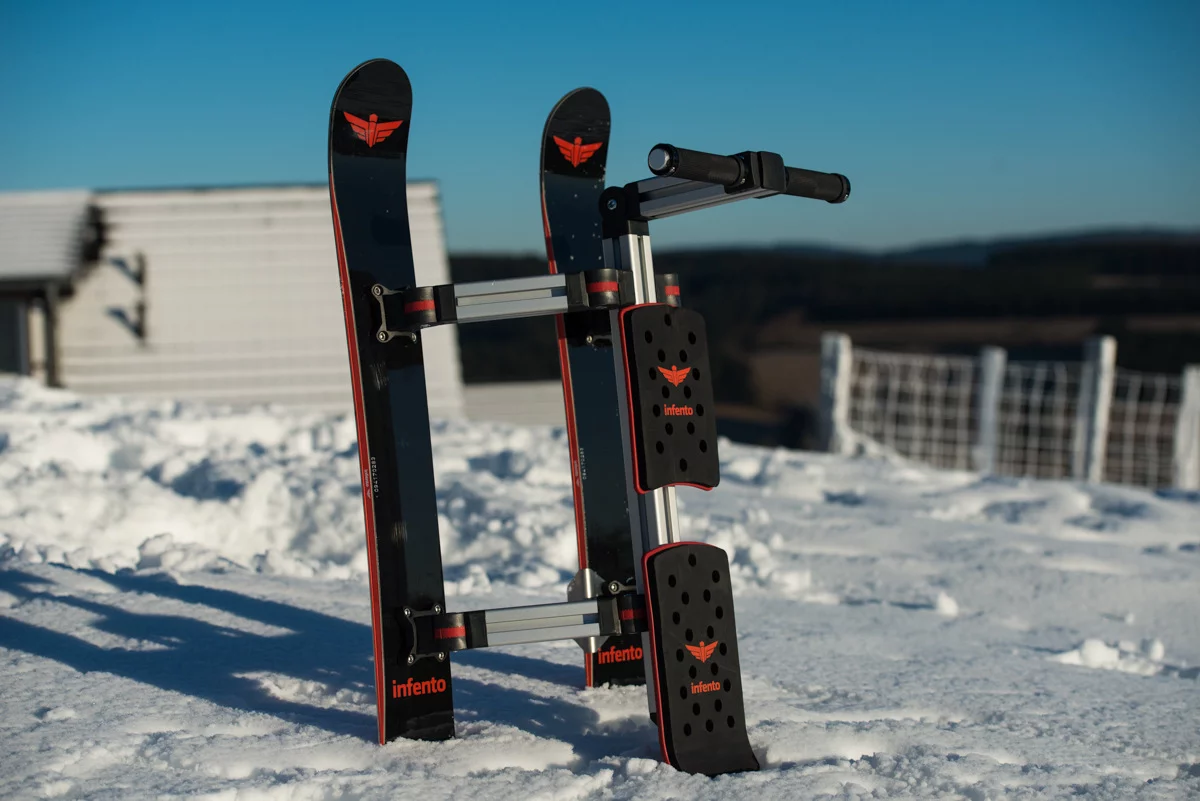 The two seats of the Supersledge can accommodate parent and young child