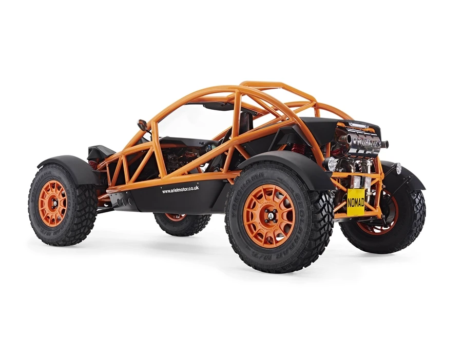 A rear-side view of the Ariel Nomad