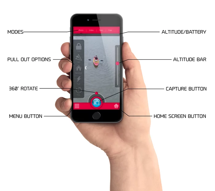 Onboard Wi-Fi connects Zano to the users iOS or Android device
