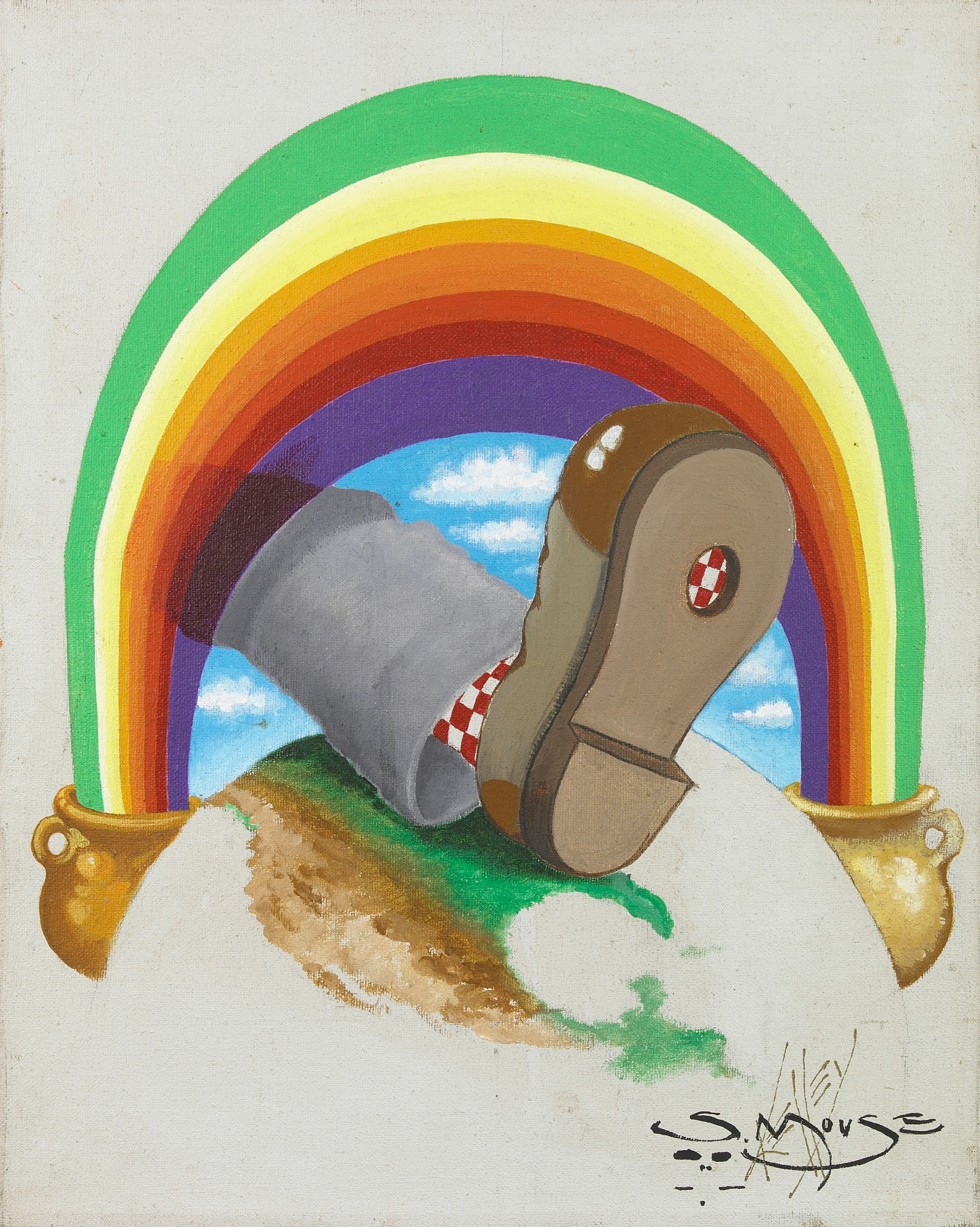 Alton Kelley and Stanley Mouse Studios original Europe 72 (Foot Through the Rainbow) artwork