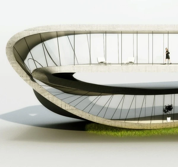 The house was designed in a collaboration between Janjaap Ruijssenaars and mathematician and artist Rinus Roelofs (Image: Universe Architecture)