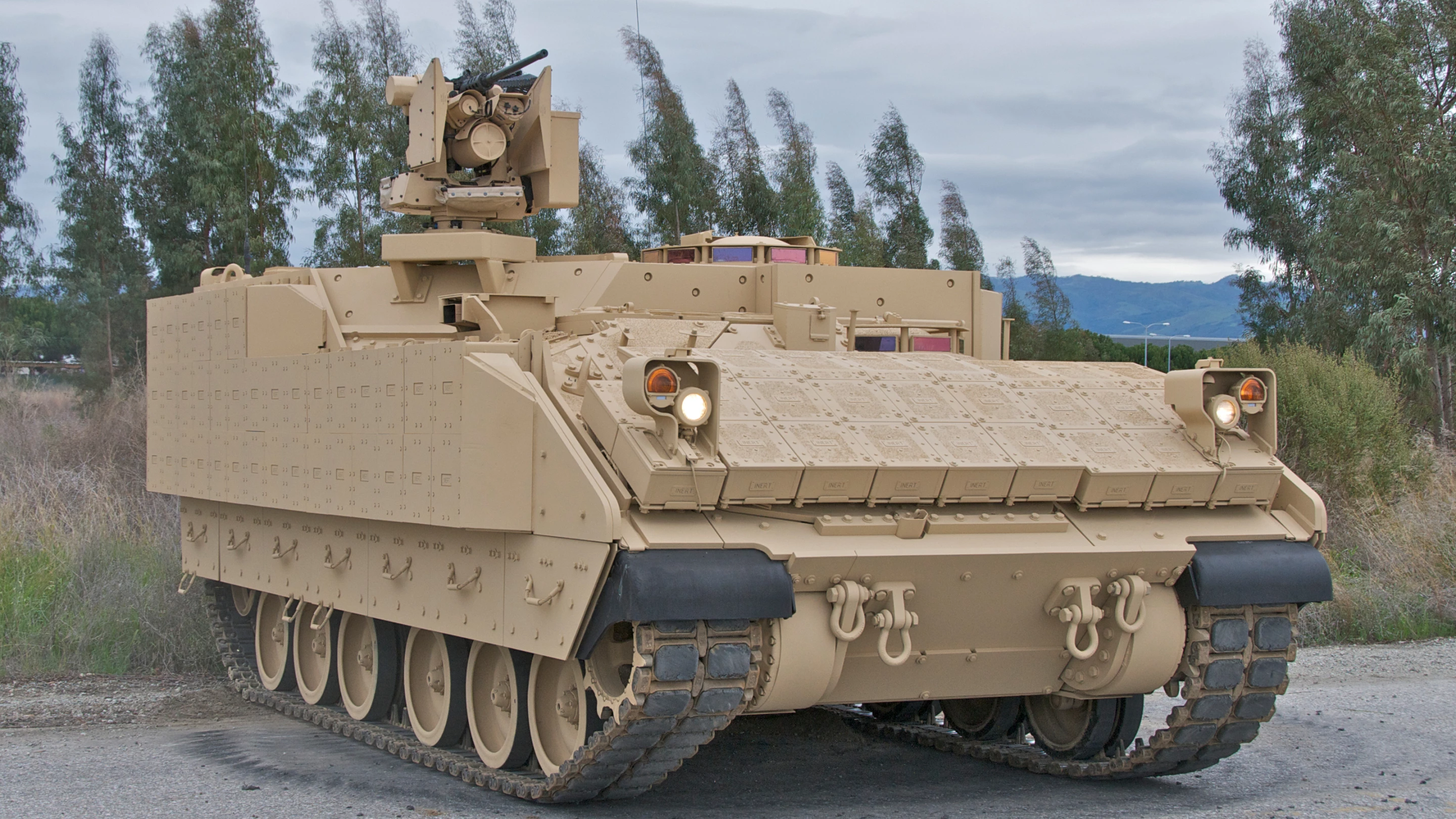The AMPV has reactive armor tiles