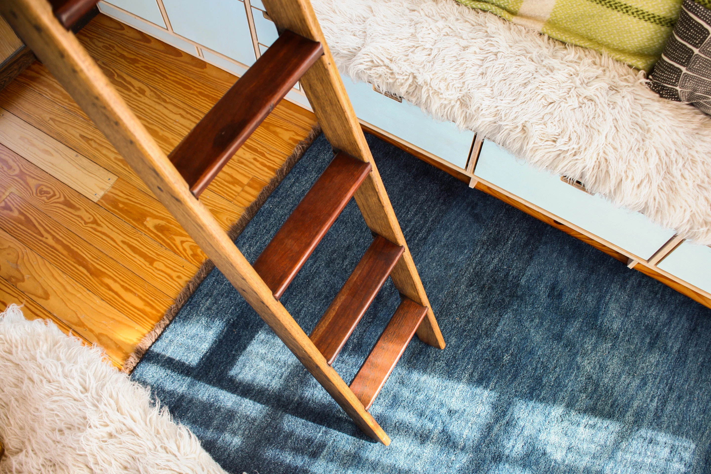 Pocket Shelter features salvaged pine flooring