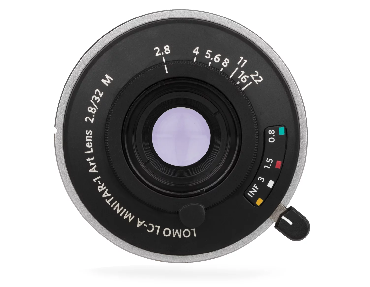 The Lomo LC-A Minitar-1 Art Lens features a 4-step zone focusing system