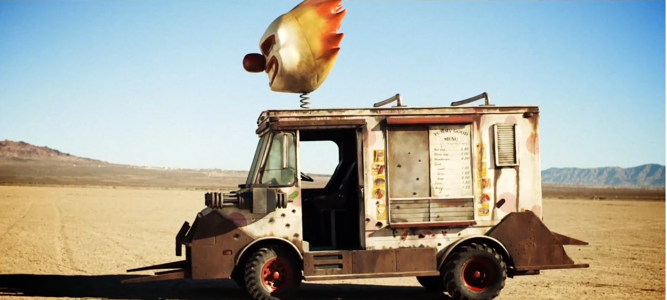 Promoters have driven a Twisted Metal-style ice cream truck into the middle of the desert and aimed an internet-connected M249-SAW machine gun at it