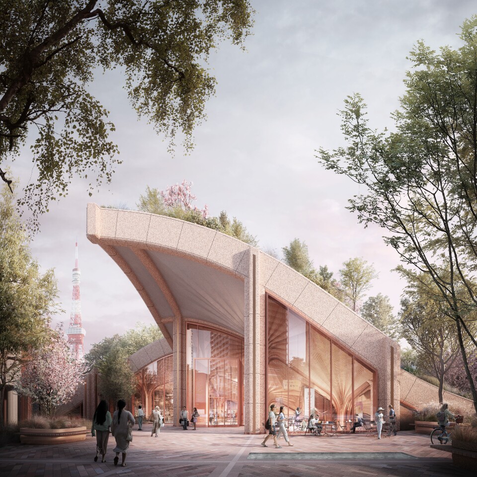 The Toranomon-Azabudai district is Heatherwick Studio's first project to be built in Japan