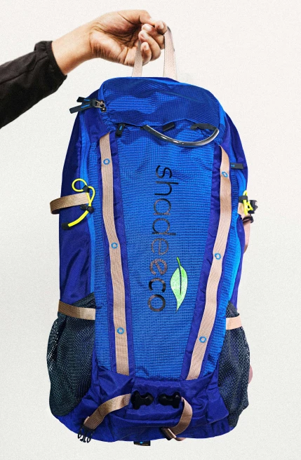 The Shadeeco backpack, which can be used for carrying more than just the kit itself