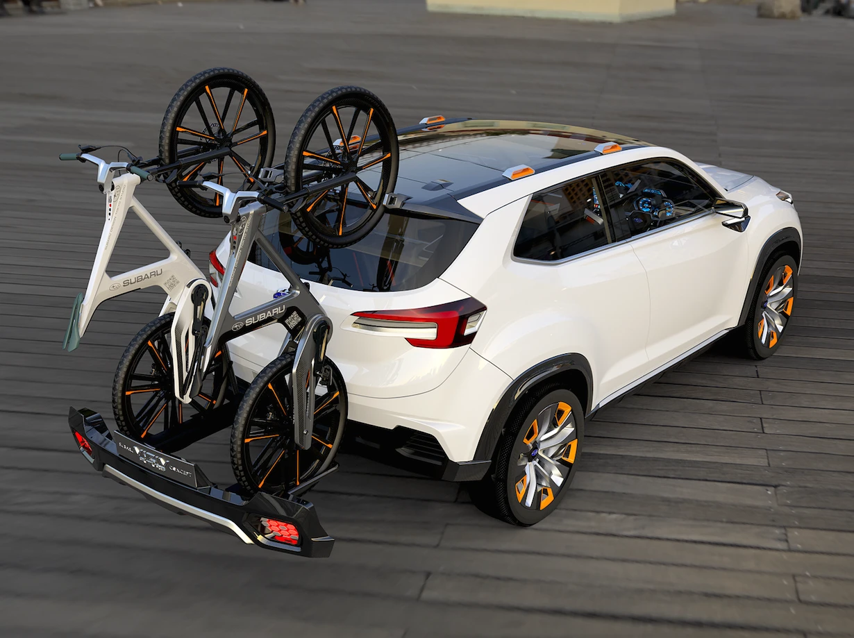 Subaru shows an integrated bike carrier