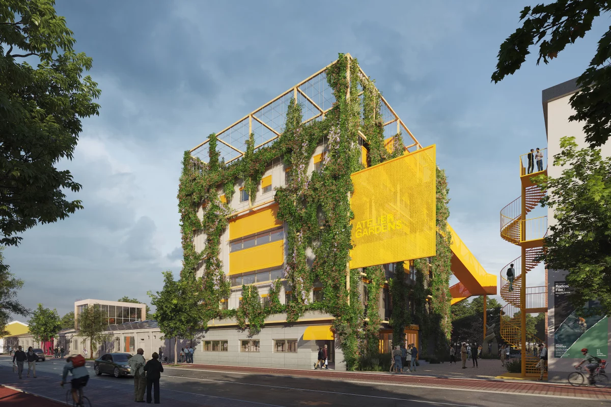 MVRDV will transform an old studio building named House 1 by adding a greenery covered exterior and a rooftop garden