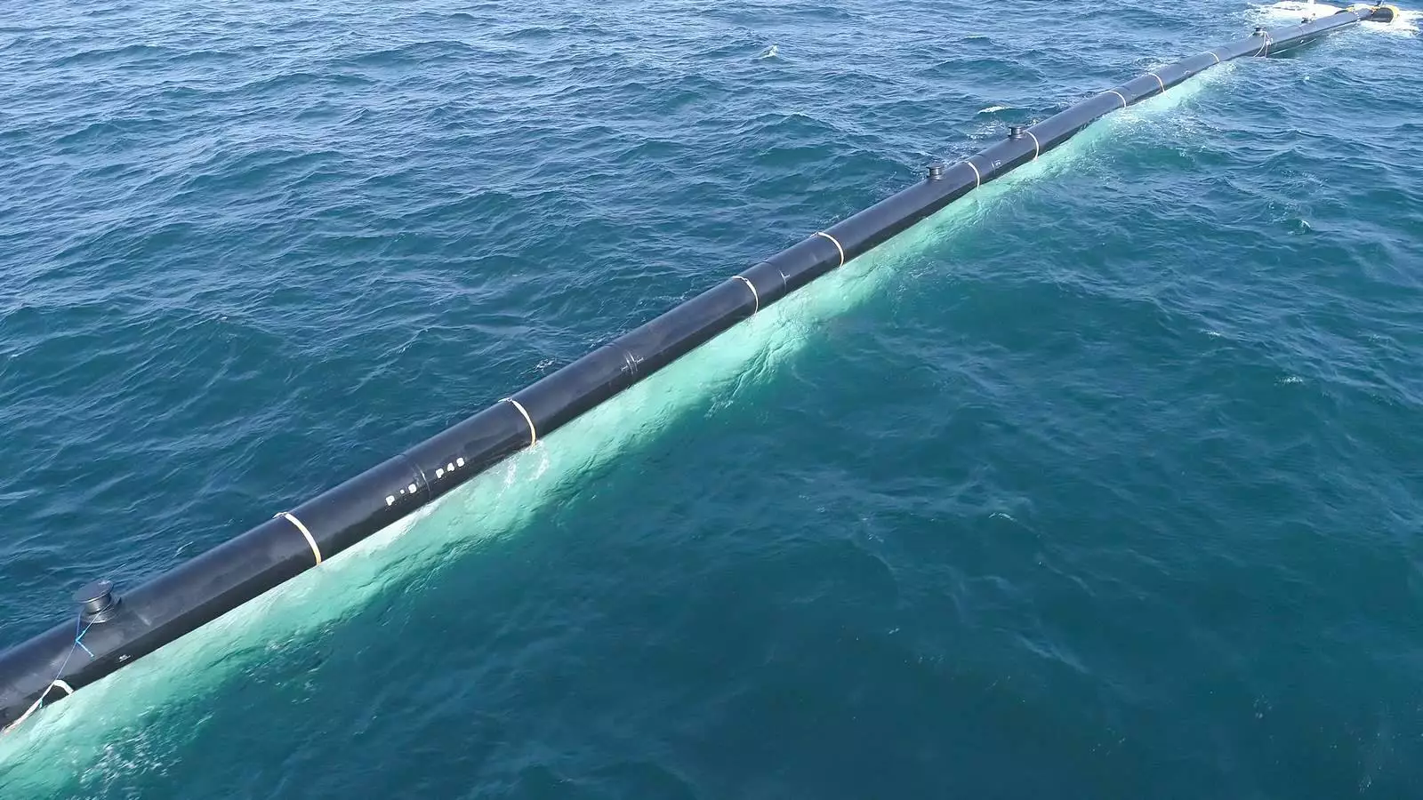 The Ocean Cleanup Project's barriers undergoing testing