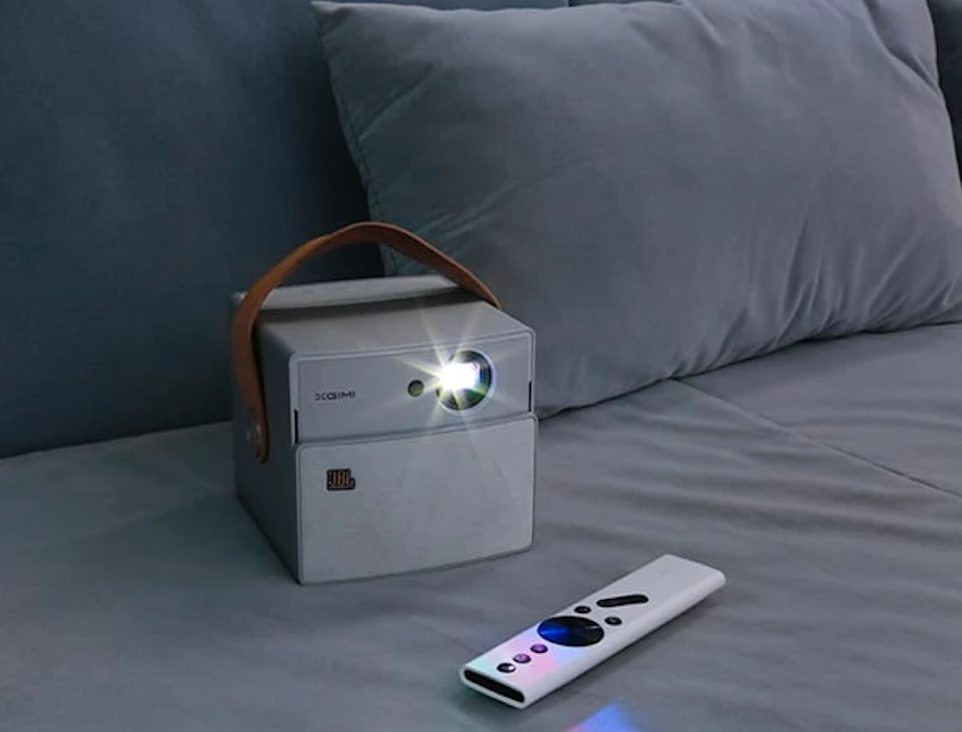The Xgimi CC Aurora is a boxy portable projector jammed with features, including long battery life and bright images