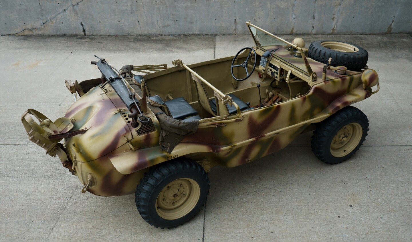 The Volkswagen Schwimmwagen above was expected to fetch $150,000 to $175,000 last September (it failed to make reserve but three recent sales in line with that valuation validate it. The Schwimmwagen is not exactly a Beetle though it shares its engine and layout in a watertight monocoque shell with 4WD.