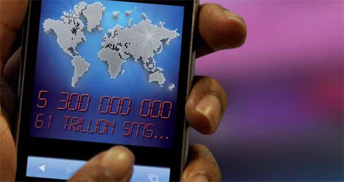 5.3 billion mobile subscribers making 6.1 trillion text messages