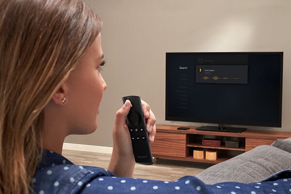 Amazon Fire TV allows you to search for content by speaking into the remote control