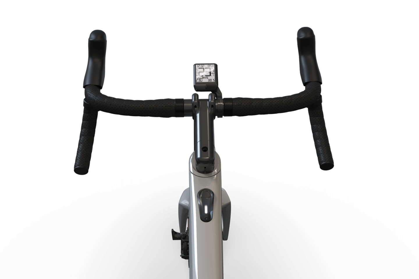 The tiny color module in the frame can be used as a standalone head unit, or Mahle will sell you a simple LCD head unit, or you can use your own ANT+-connected bike computer