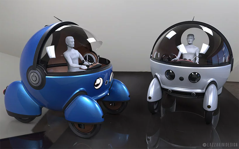 Futuro is an electric, pod-like vehicle capable of carrying four passengers