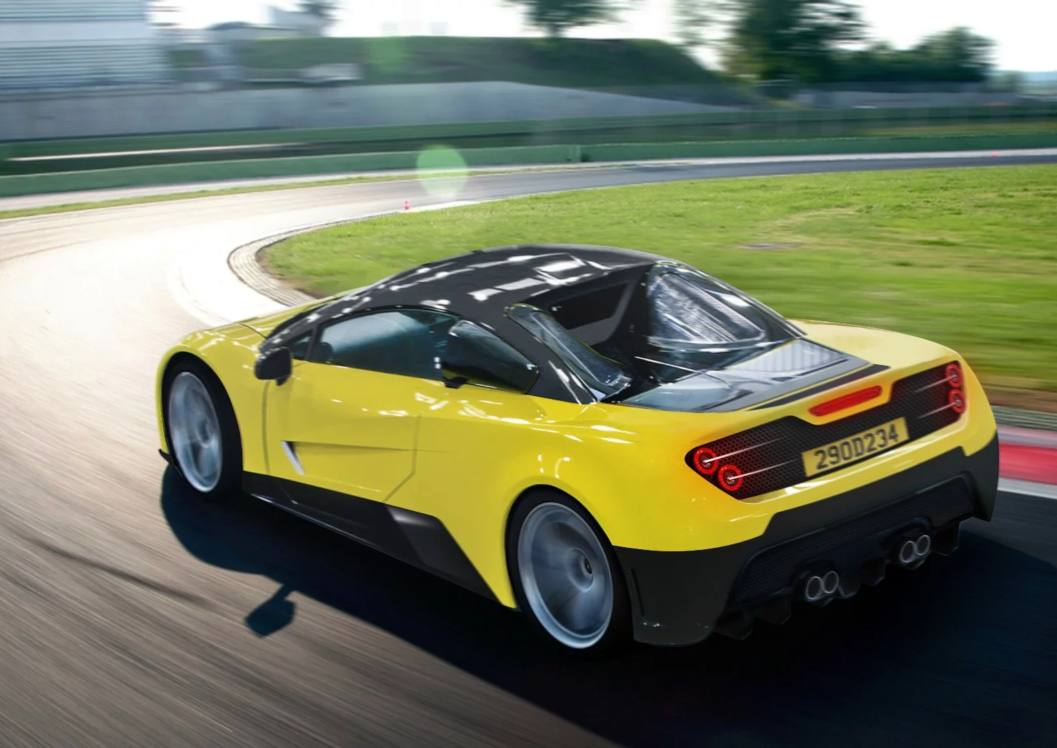 The AF8's styling has evolved since we saw it two years ago, but it still has 550 hp, a 1,200-kg weight and a 3.5-second 0-60 mph time