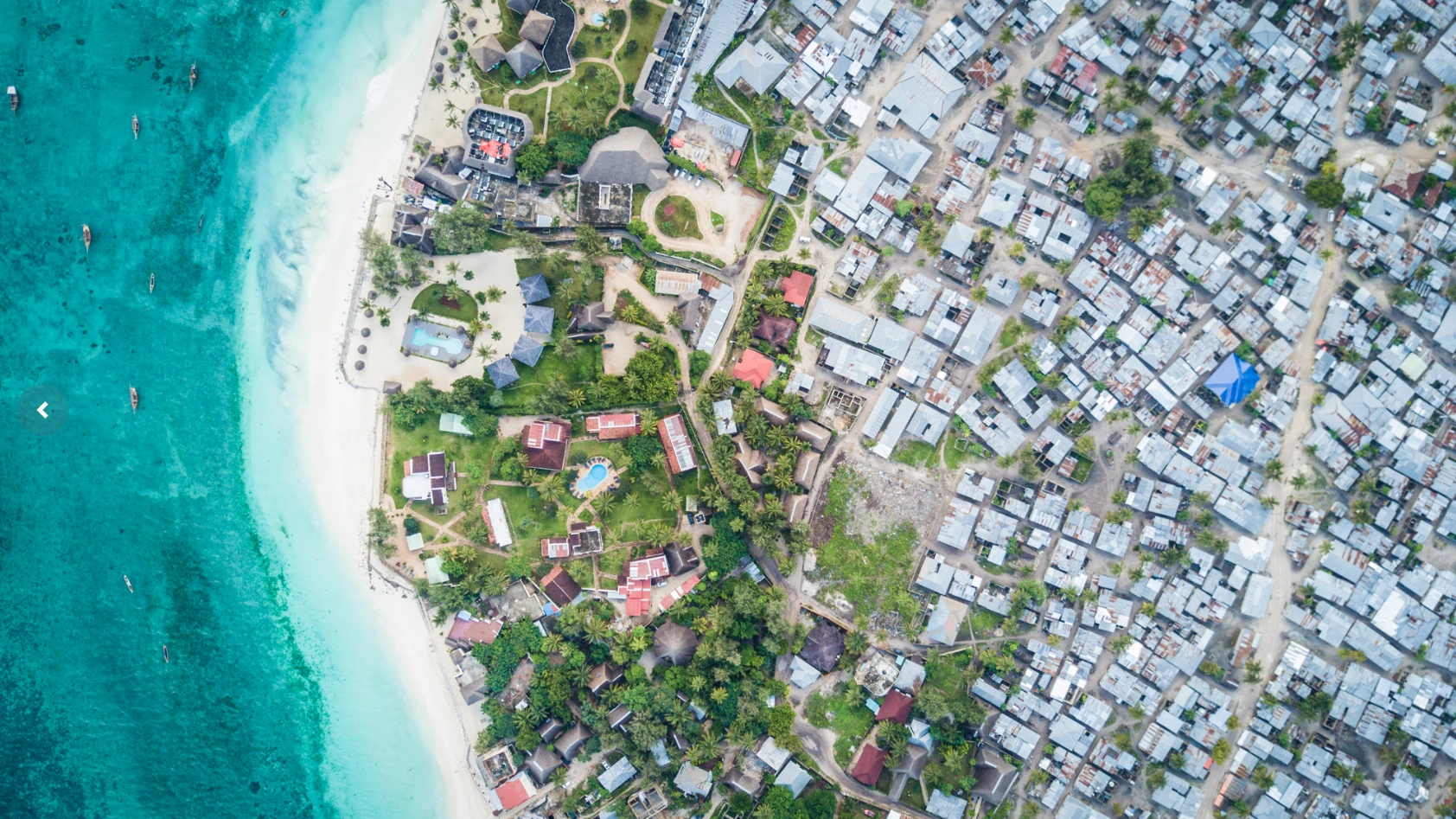 A coastal resort surrounded by poverty on Zanzibar Island