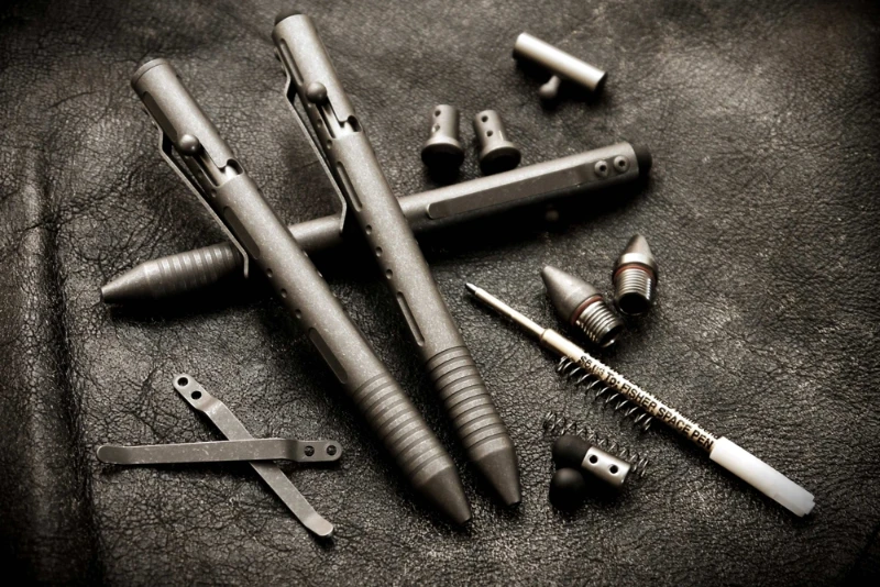 Just about everything that could be made from titanium, has been – including the body, tip, bolt, ball and shaft, and even the hidden carrier that houses the capacitive silicone stylus nib