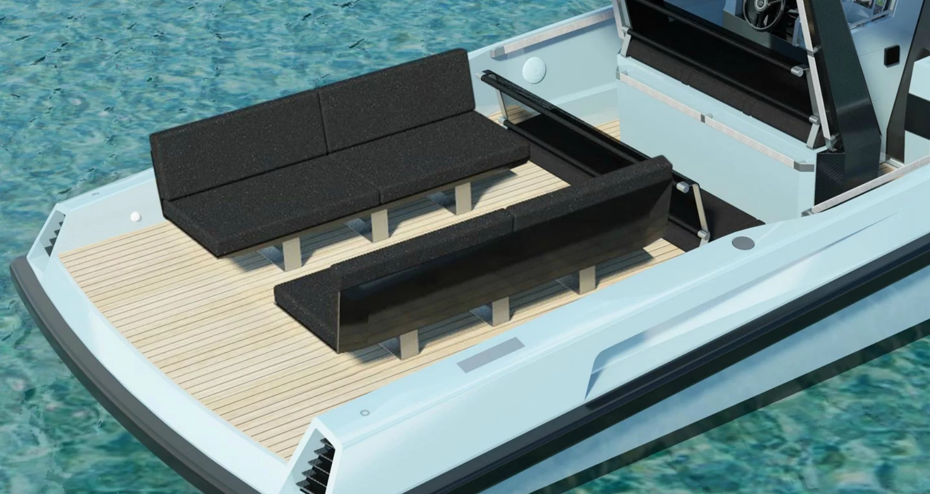 With up to 630 hp available, it's just perfect for diving, lollygagging around desert islands, and ferrying passengers to the megayacht