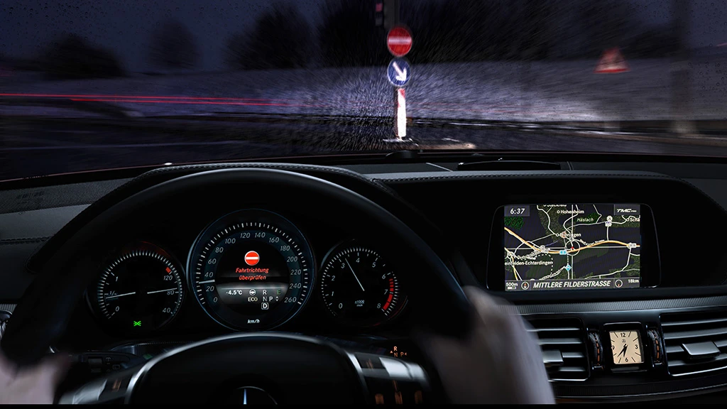 Mercedes-Benz's new traffic sign assistance system now recognizes no-overtaking zones and no-entry signs