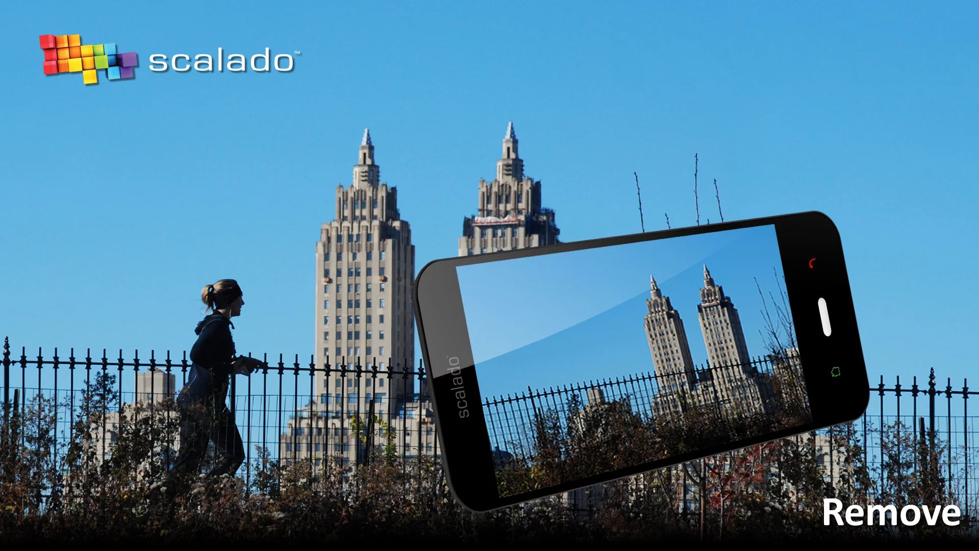 The Remove app is designed to remove bystanders from photos taken by mobile devices