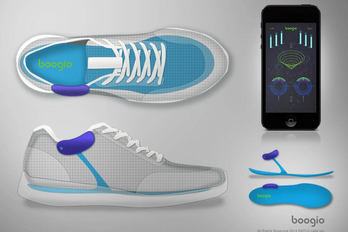 Boogio is designed to track a user's feet