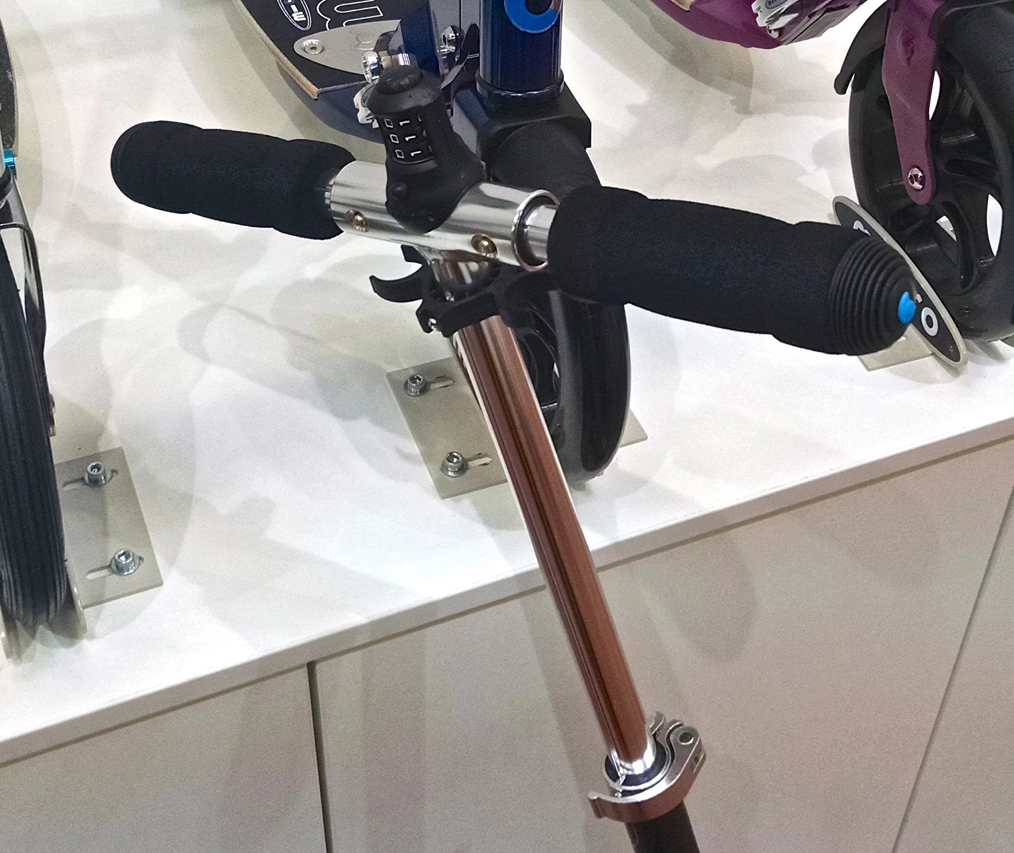 Micro is working on a scooter with integrated lock (Photo: C.C. Weiss/Gizmag)