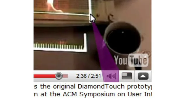 Prefab highlights the nearest cursor target so that a user can activate a control without necessarily accurately clicking on the exact icon