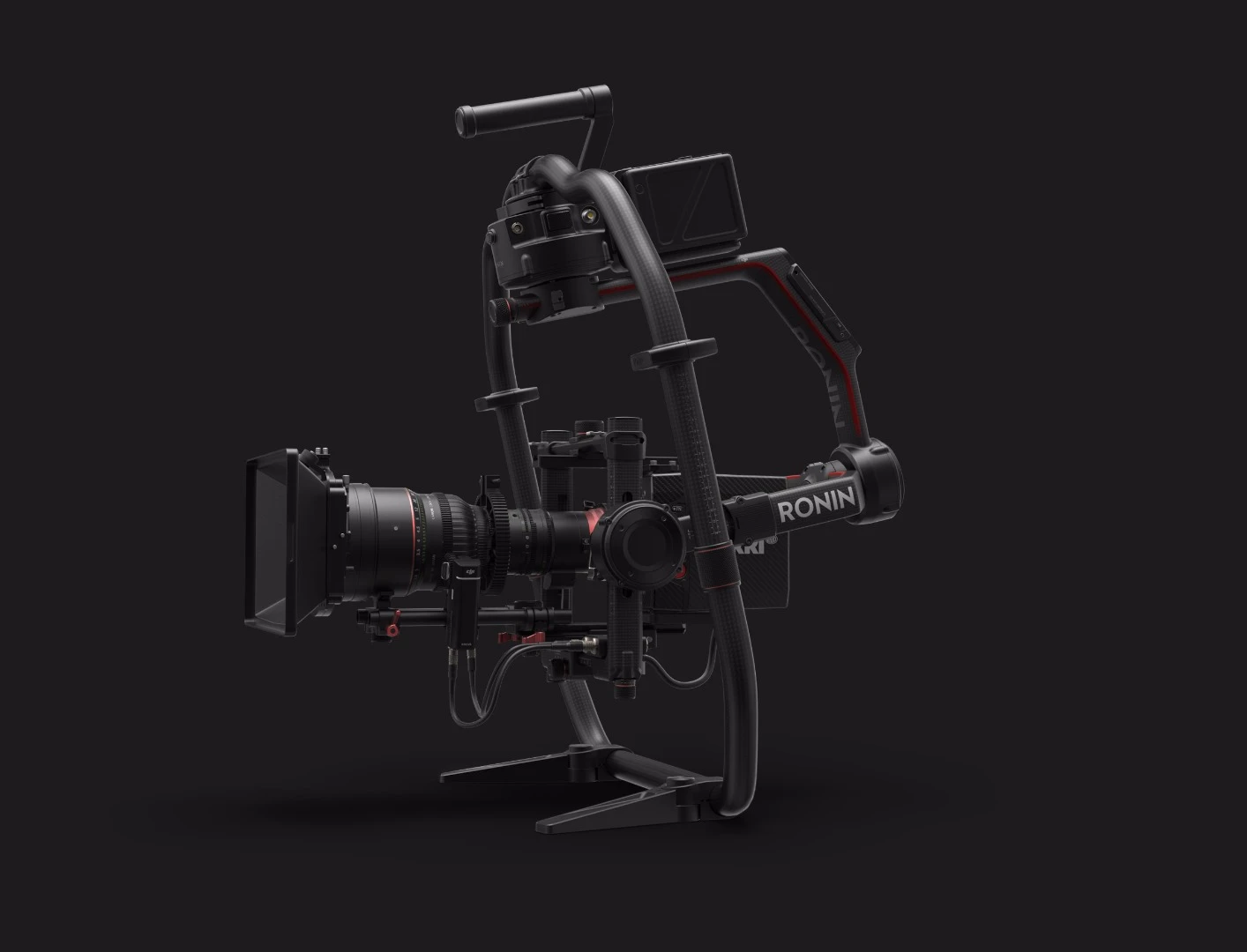 DJI Ronin 2: longer adjustment arms allow bigger, longer lenses