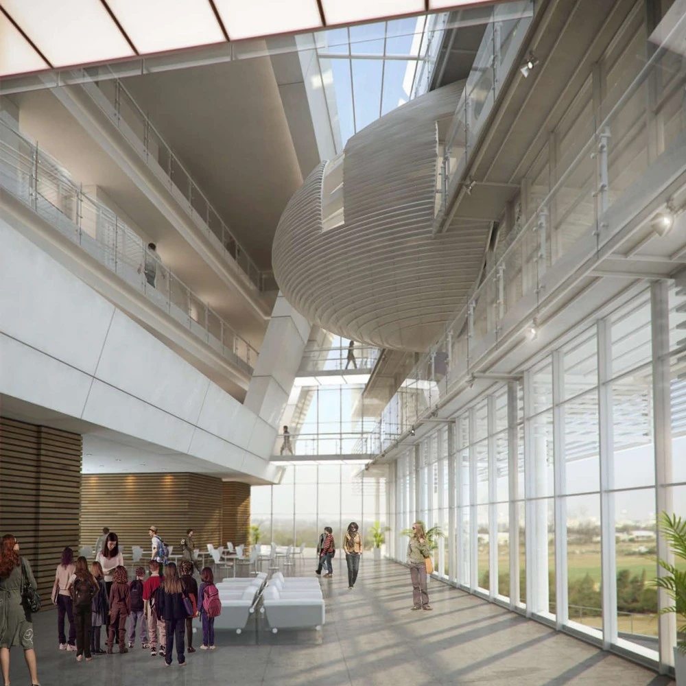 The 3700 sq mt (39,826 sq ft) building will use cost-effective chilled beam cooling technology (Image: Axelrod-Grobman Architects)