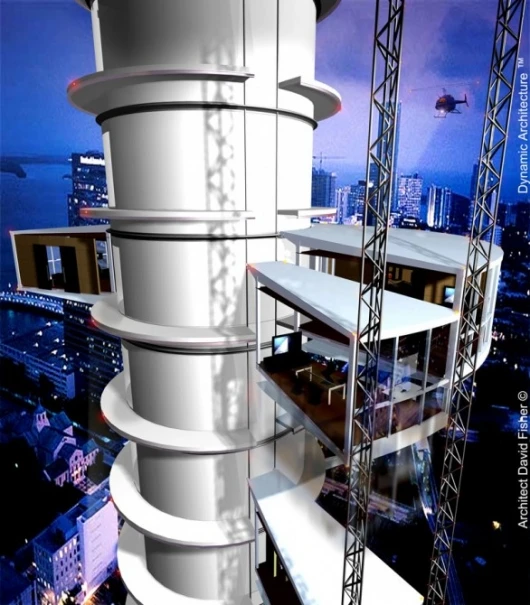 Wind-powered rotating skyscraperImage: Dr David Fisher/Dynamic Architecture