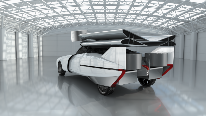 With its wings folded back, the Aska can be driven on the road like a regular car, as it's about the size of an SUV