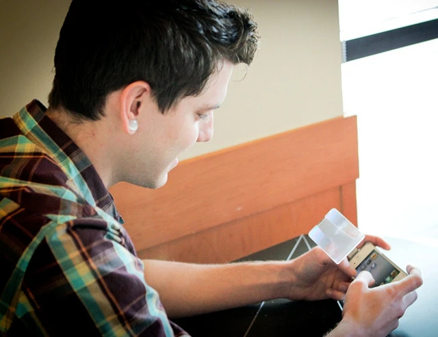 The MagniCase is designed to ease eye strain