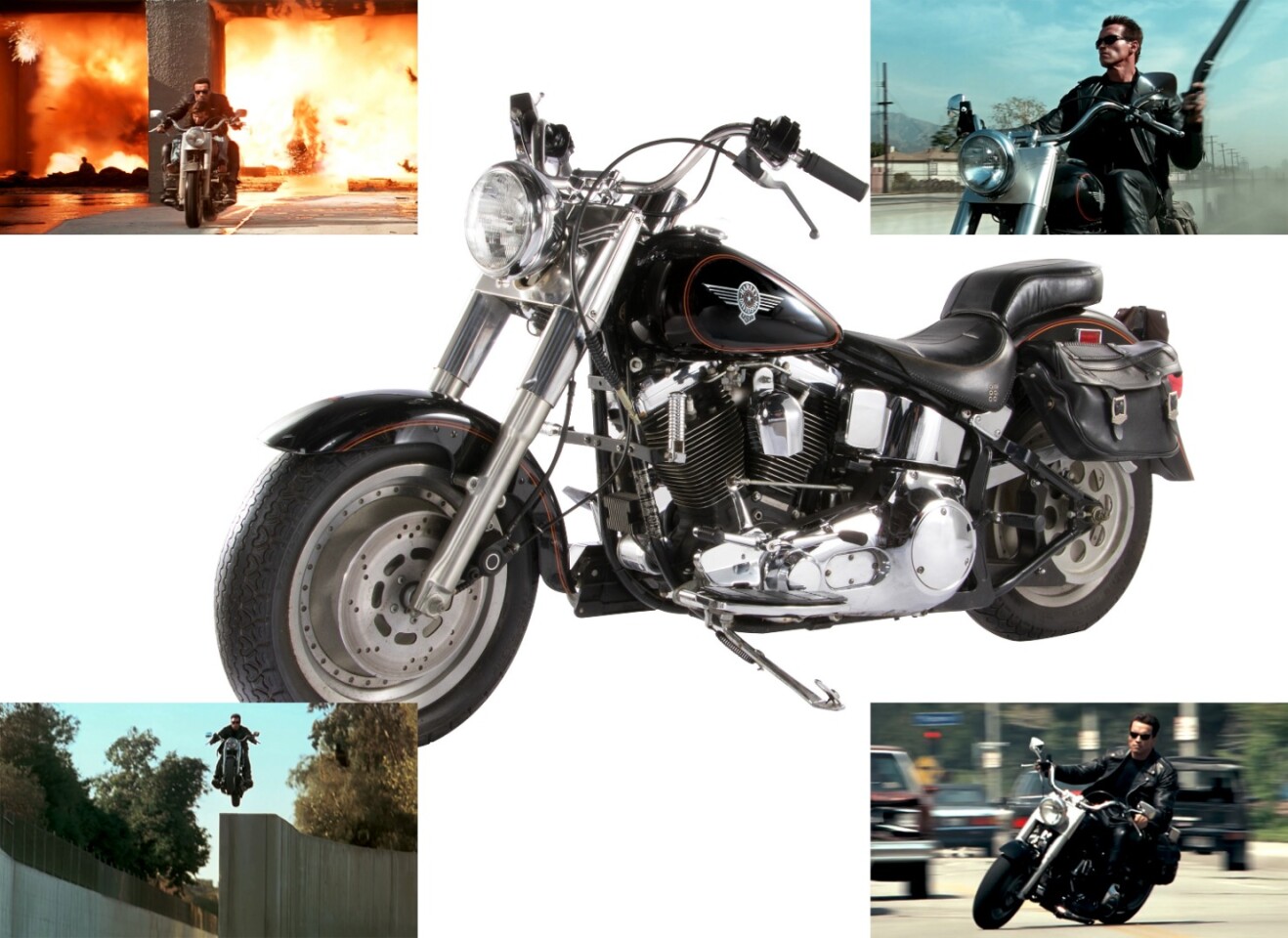 The Harley-Davidson Fat Boy from the 1991 movie Terminator 2: Judgment Day is certainly one of the most prominent motorcycles in media history. The Terminator 2 Fat Boy sold at a Profiles in History auction for $512,000