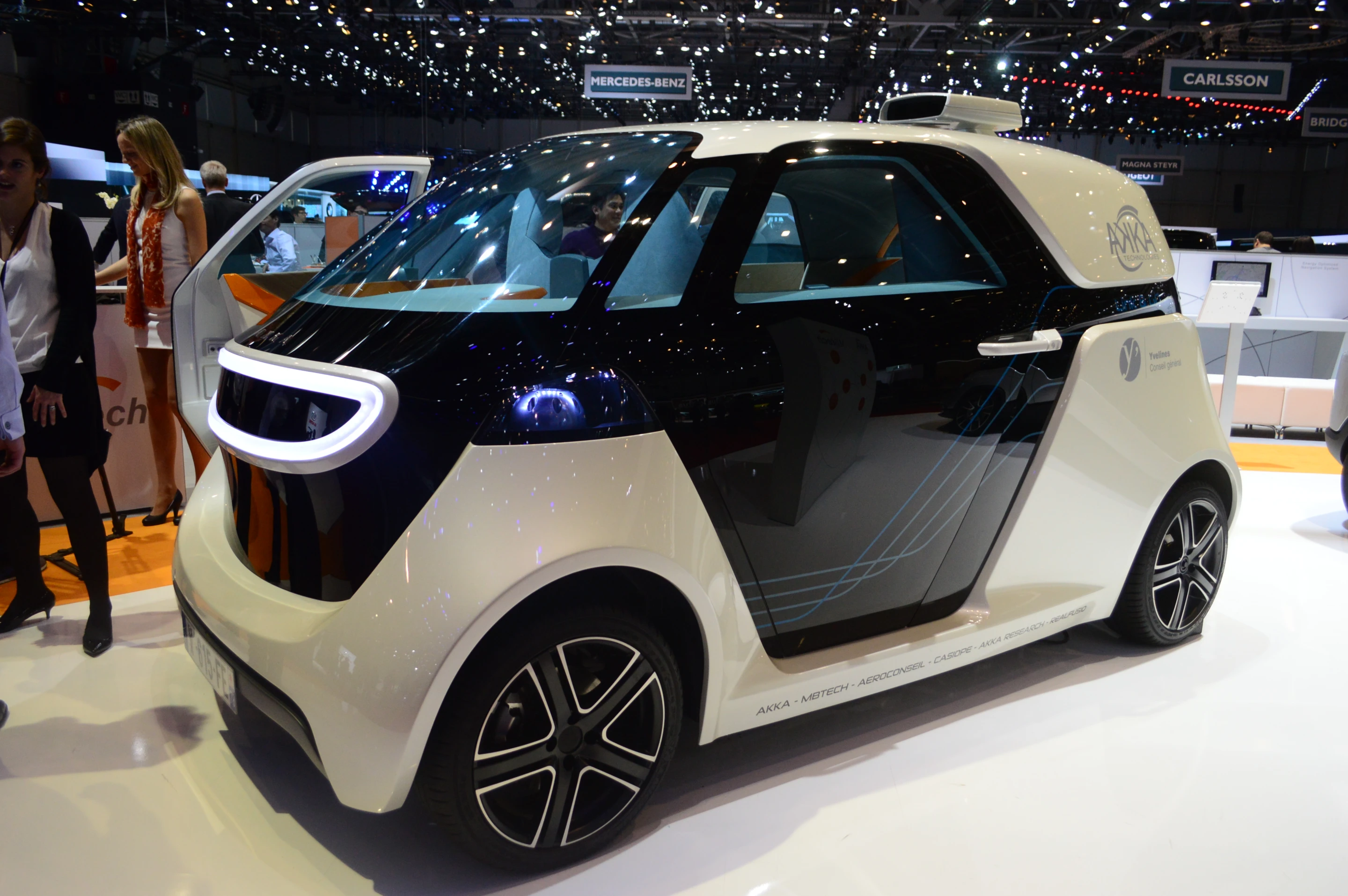 The original AKKA Link & Go autonomous car at the 2014 Geneva Motor Show