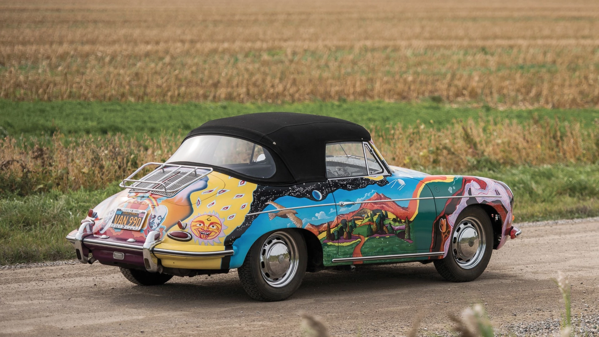 Janis Joplin's psychedelic 1964 Porsche 356C SC Cabriolet was expected to sell for between $400,000 and $600,000, but fetched $1.7 million to set a record for the Porsche 356.