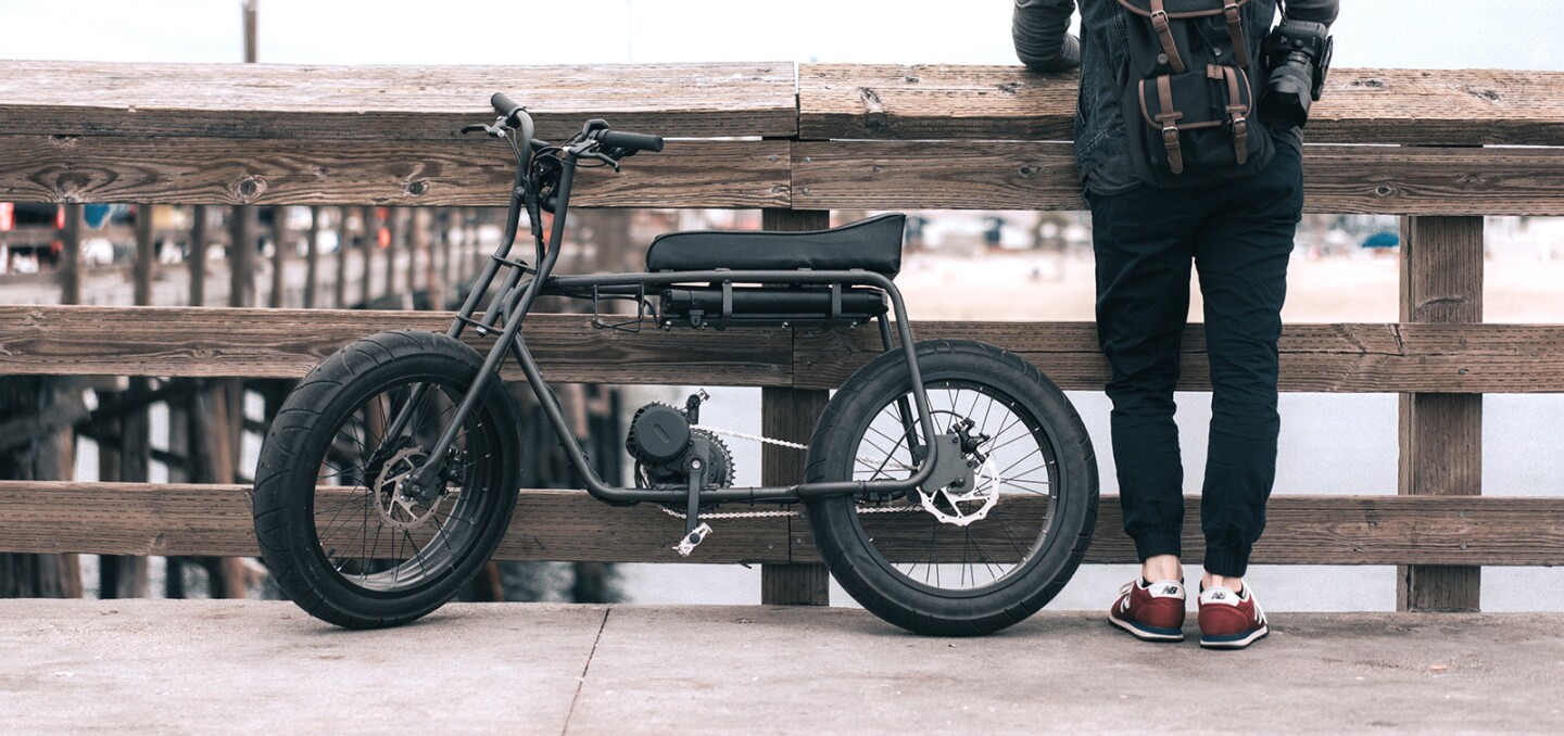 While the 65-lb (29.5-kg) Super 73 technically is an electric bicycle, its frame design, seat and rugged 20 x 4.25-inch tires certainly look more motorbike-like