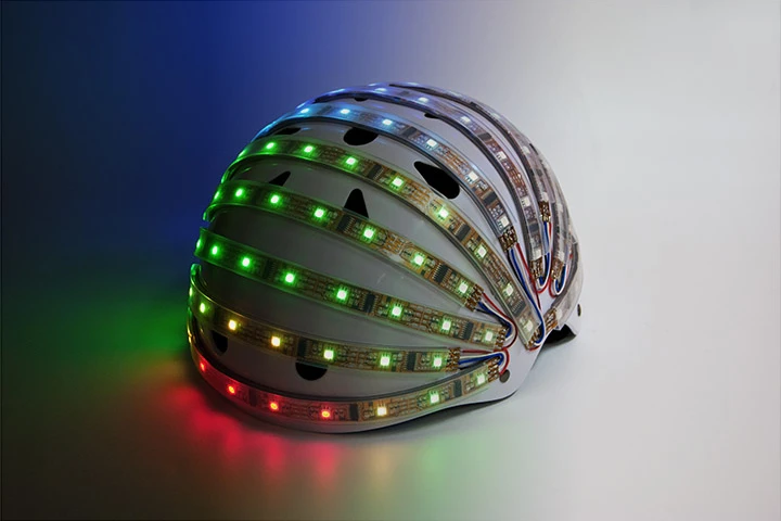 The LumaHelm, minus its translucent cover